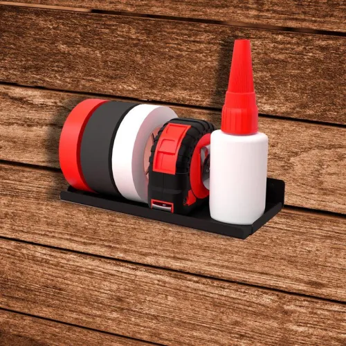 Полка для хранения 150x70мм металлическая настенная черн. Rexant 38-0671 фото 2