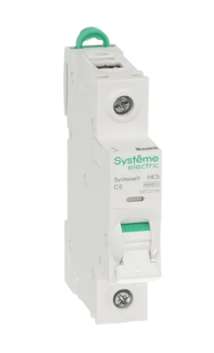 Выключатель автоматический 1п C 6А 6кА Systeme9 230В SE S9F22106 фото 2