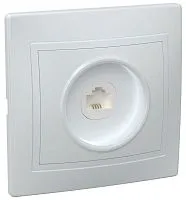 Розетка телефонная 1-м СП Кварта РТ10-КБ IP20 бел. GENERICA ETK10-K01-DM