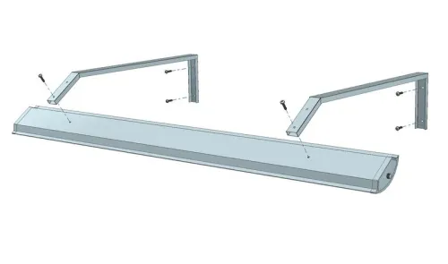 Кронштейн для школьных досок 600мм (в комлект входят: Кронштейн 2шт; Дюбель 4шт; Винт 2шт) JazzWay 5049567 фото 2