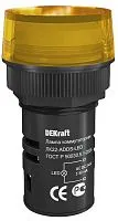 Лампа коммутационная ADDS ЛК-22 d22мм 24В AC/DC желт. LED DEKraft 25067DEK