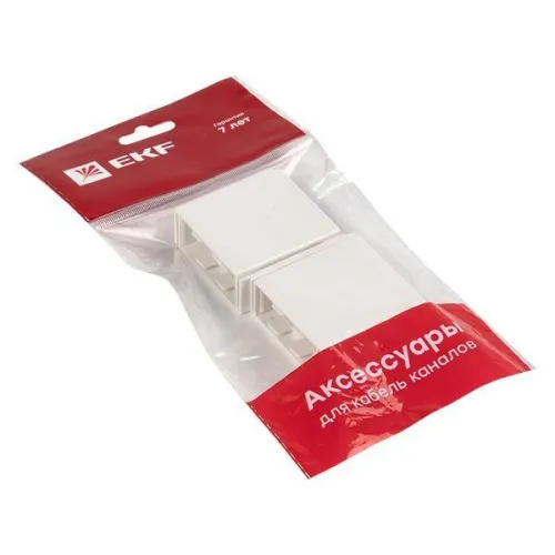 Соединитель на стык 40х16 бел. Plast PROxima (уп.4шт) EKF conw-40-16x4 фото 6