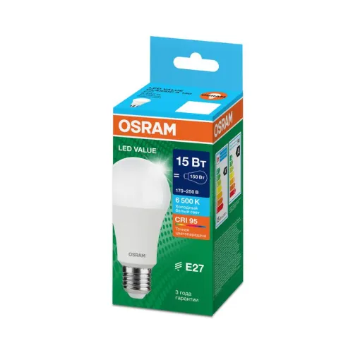 Лампа светодиодная LED G4 Value LVCLA150 15W/965 CRI95 15Вт 6500К 1500лм грушевидная матов. E27 170-250В OSRAM 4058075579217 фото 6