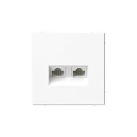 Розетка компьютерная 2-м ArtGallery RJ45 + RJ45 кат.5E механизм бел. SE GAL000185