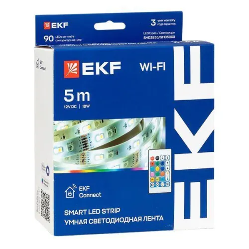 Лента светодиодная умная Connect RGBW (уп.5м) EKF slswf-5-rgbw фото 2