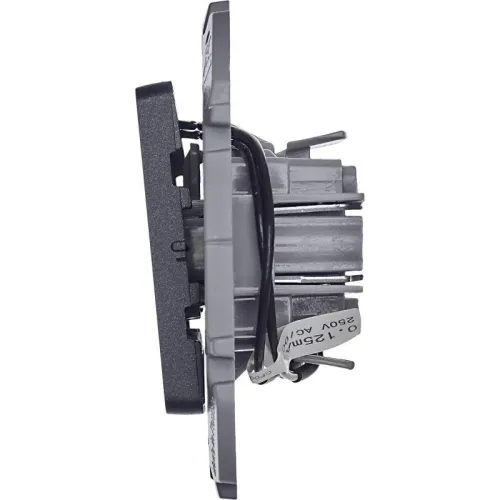 Выключатель 1-кл. Inspiria 10А IP20 250В 10AX с подсветкой/индикацией механизм антрацит IEK 673613 фото 6