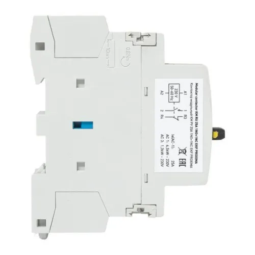 Контактор модульный КМ РУ 25А 1NO+1NC (1 мод.) PROxima EKF km-1m-25-11 фото 4