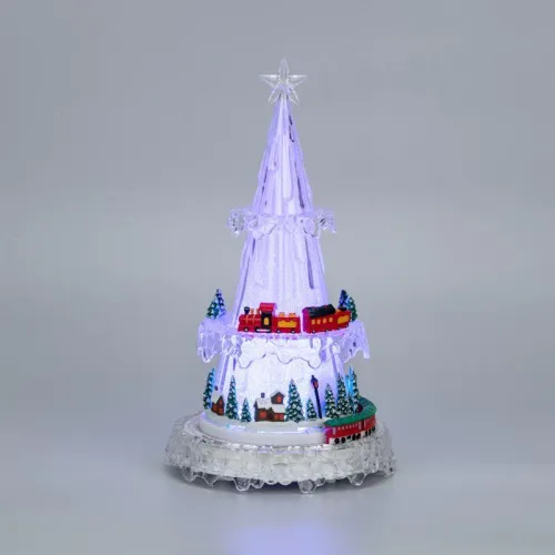 Фигура светодиодная "Новогодний поезд с мелодией" 30.5см RGB на подставке Neon-Night 513-025 фото 5