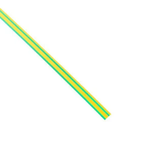 Трубка термоусадочная ТУТ нг 8/4 желт./зел. (уп.100м) EKF tut-8-yg фото 4