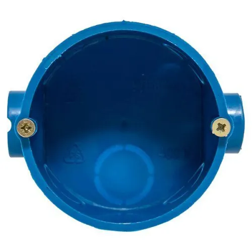 Коробка установочная КМТ-010-002 для твердых стен 68х42 полипропилен винты IP20 син. EKF plc-kmt-010-002 фото 4