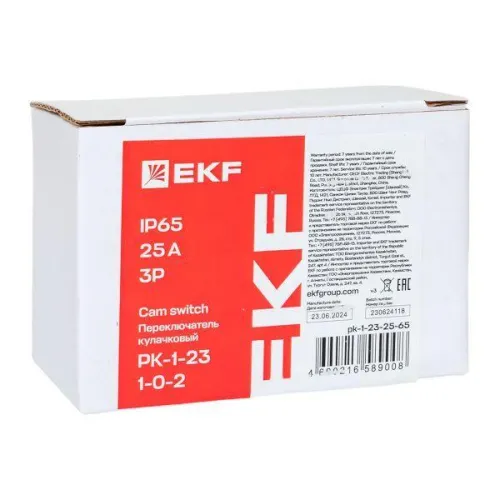 Переключатель кулачковый ПК-1-23 3п 25А "1-0-2" IP65 EKF pk-1-23-25-65 фото 10
