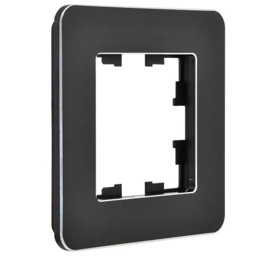 Рамка 1-м BRITE РУ-1-1-Бр метал. черн. RE IEK BR-M12-M-01-K02 фото 4