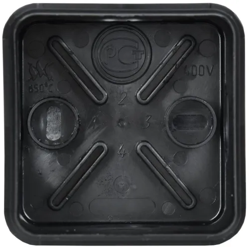 Коробка распаячная ОП 70х70х40 IP44 КМ41236 4 гермовводов черн. IEK UKO21-070-070-040-K02-44 фото 4