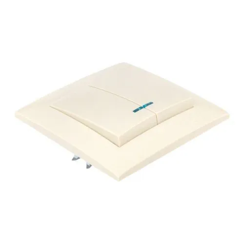 Выключатель 2-кл. СП Валенсия 10А IP20 с индикатором крем. PROxima EKF EWV10-123-20 фото 3