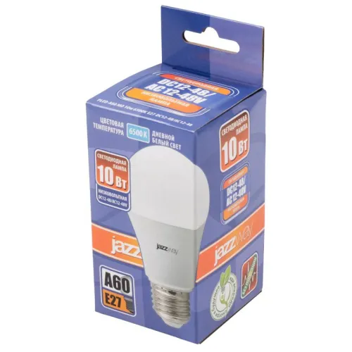 Лампа светодиодная низковольтная PLED-A60 MO 10Вт 6500К холод. бел. E27 12-48В AC/DC Pro JazzWay 5050532 фото 2