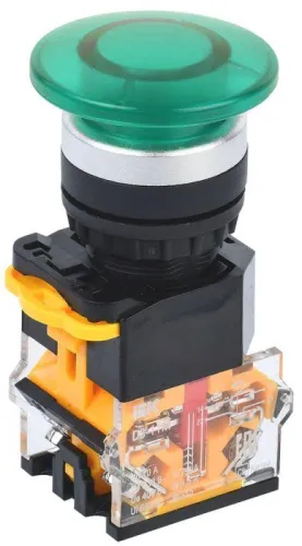 Кнопка "Грибок" D8-11M d22мм 1НО+1НЗ зел. IEK BBG30-11M-3-22-K06