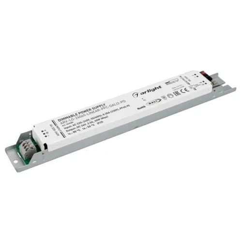 Блок питания ARV-LG-24060-LINEAR-PFC-DALI2-PD 24В 2.5А 60Вт IP20 метал. Arlight 049480