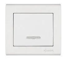 Выключатель 1-кл. Manolya с подсветкой бел. Makel 41001021