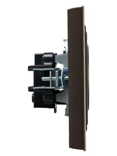 Розетка СП BRITE РСР10-1-0-БрТБ 10А в сборе без заземл. без защ. шторок бр. IEK BR-R10-10-K45-F фото 3