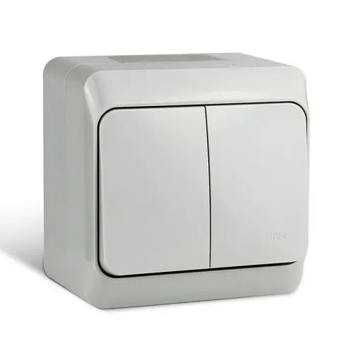 Выключатель 2-кл. ОП Nix 10А IP54 250В сер. TOKOV ELECTRIC TKE-NX-V2-C06-IP54 фото 4