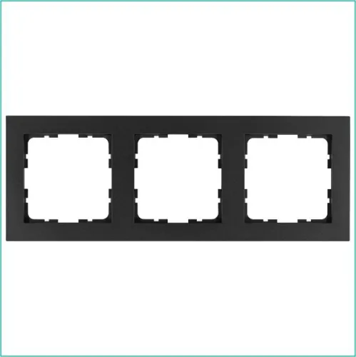 Рамка 3-м G-Classic антрацит Jasmart G1003B