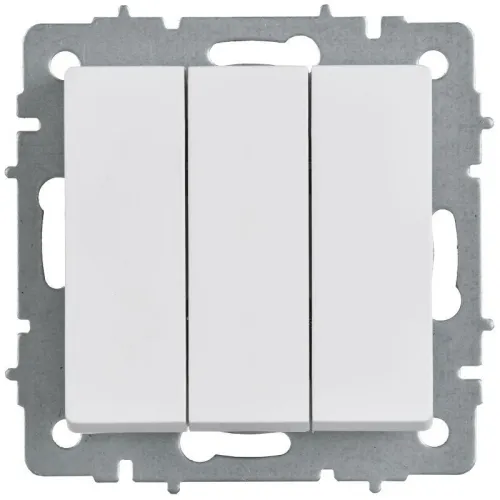 Выключатель 3-кл. СП BRITE ВС10-3-0-БрАБ 10А механизм арктич. бел. IEK BR-V30-0-10-K91 фото 2