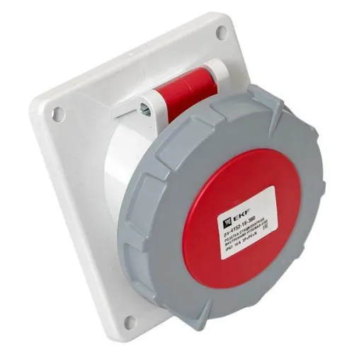 Розетка стационарная внутренняя угловая 4152 3Р+РЕ+N 16А 380В IP67 PROxima EKF ps-4152-16-380 фото 7