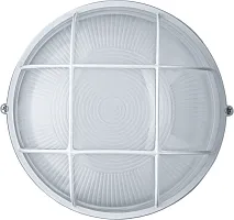 Светильник ЛОН 94 807 NBL-R2-100-E27/WH 1х100Вт E27 IP54 (аналог НПБ 1102 бел. круг с решеткой 100Вт) Navigator 94807