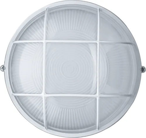 Светильник ЛОН 94 807 NBL-R2-100-E27/WH 1х100Вт E27 IP54 (аналог НПБ 1102 бел. круг с решеткой 100Вт) Navigator 94807