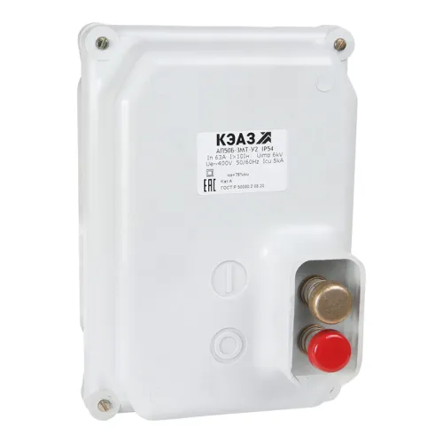 Выключатель автоматический 2п 6.3А 3.5Iн 0.8кА АП50Б 2МТ У2 400В AC/220В DC доп. контакты IP54 КЭАЗ 107095 фото 2