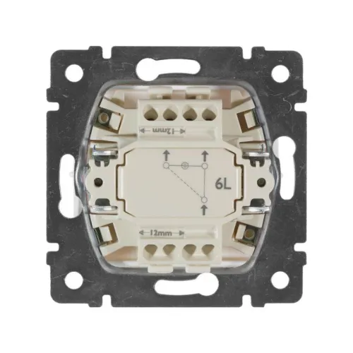 Переключатель проходной 1-кл. СП Valena 10А IP31 250В с зел. индикацией механизм бел. Leg 774426 фото 2