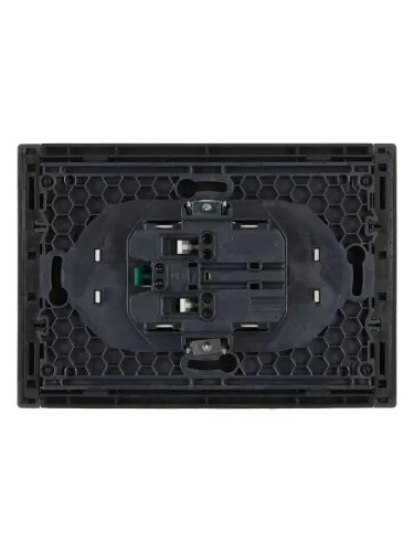 Розетка 2-м СП FORTE&PIANO FP324 16А с заземл. без защ. шторок безвинт. крепл. сер. IEK FP-R21-16-1-K03 фото 5