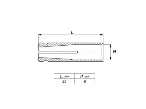 Анкер забивной М8 латунь EKF alzm8 фото 2