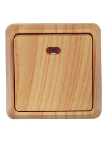 Выключатель 1-кл. ОП Октава 10А IP20 ВС20-1-1-ОС с индикацией сосна GENERICA EVO11-K03-10-DC фото 3