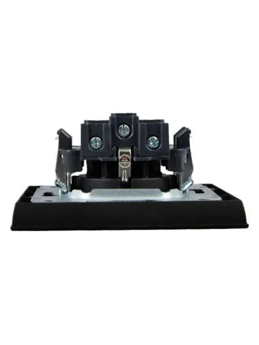 Розетка СП BRITE РСР14-1-0-БрЧ 16А в сборе с заземл. защ. шторки черн. IEK BR-R14-16-K02-F фото 4