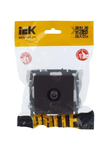 Розетка телевизионная оконечная TV СП Brite РТВ11-0-БрТБ механизм бронза IEK BR-A10-O-K45 фото 6