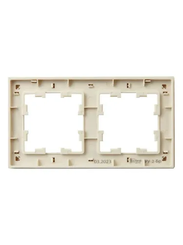Рамка 2-м BRITE РУ-2-Бр беж. рифленый IEK BR-M22-51-K10 фото 4