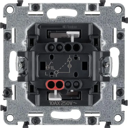 Выключатель 1-кл. СП Valena Life 10А IP20 250В 10AX с подсветкой с лицев. панелью механизм бел. Leg 752410 фото 3