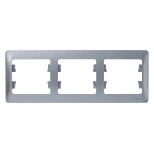 Рамка 3-м Glossa горизонт. алюм. SE GSL000303 фото 3