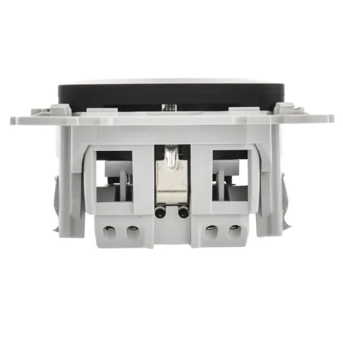 Розетка СП FLITE РС11-1-ФлЧ 16А с заземл. без защ. шторок безвинтовое крепление механизм черн. IEK FI-R11-16-1-K02 фото 5