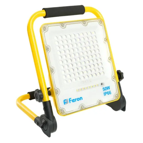 Прожектор светодиодный LL-951 50Вт 6400К IP66 10А.ч 18650 переносной с зарядным устройством FERON 48676