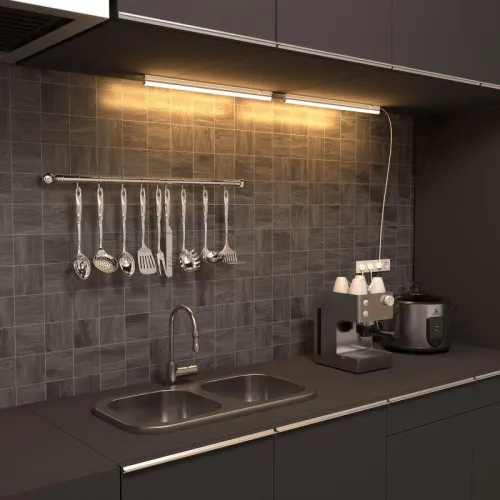 Светильник светодиодный Black 10Вт 3000К IP20 700лм 170-264В 561х22х38мм ДВО линейный накладной бел. GAUSS 130511110 фото 4