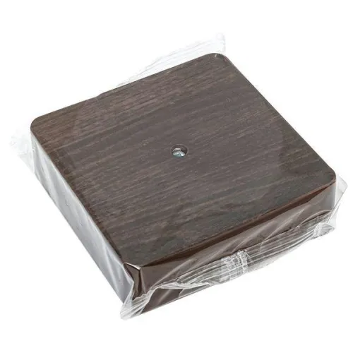 Коробка разветвительная КМР-030-030кг 75х75х26 с клеммником темн. дерево EKF plc-kmr-030-030kg-t фото 2