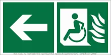Знак безопасности BL-3015B.E86 "Эвакуационные пути для инвалидов налево" Белый свет a32504