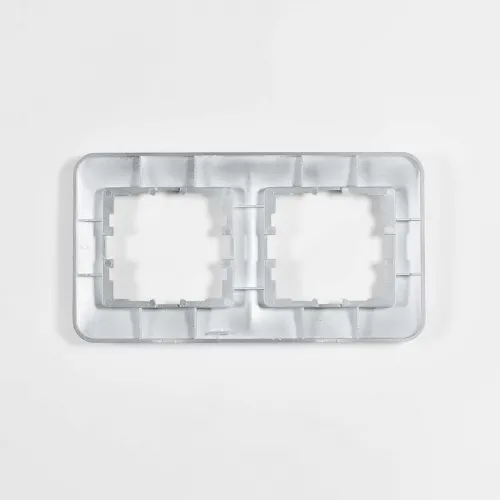 Рамка 2-м Karina Life горизонт. матов. серебр. LEZARD 708-4300-147 фото 3