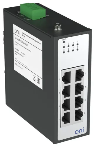 Коммутатор промышленный неуправляемый ISU-430 Ethernet 8 портов 10/100BaseT разъем RJ45 24В AC/12/24/48В DC с резервированием ONI ISU-430-8FE0000000000 фото 3