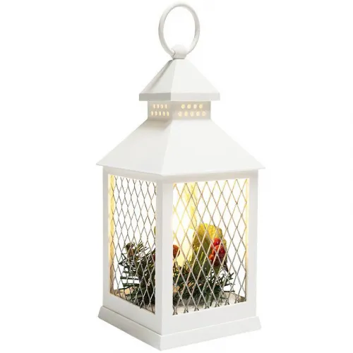 Фонарь декоративный 10.5х10.5х24см тепл. бел. со свечкой корпус бел. Neon-Night 513-042 фото 13