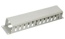 Органайзер кабельный 19дюйм 2U с крышкой JB07-2U-GY метал. сер. (RAL7035) Cabeus 7770c