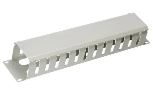 Органайзер кабельный 19дюйм 2U с крышкой JB07-2U-GY метал. сер. (RAL7035) Cabeus 7770c