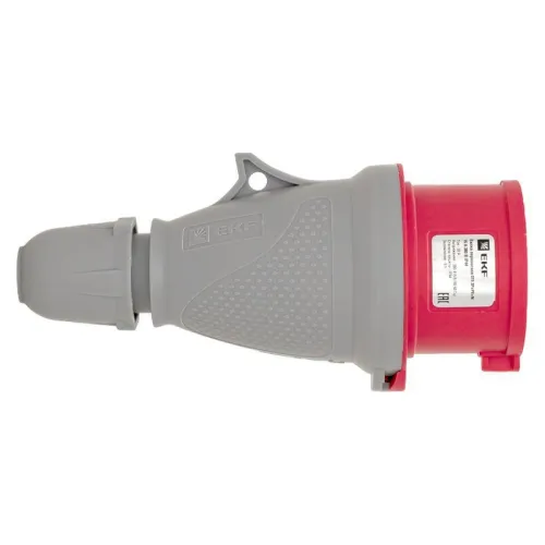 Вилка переносная 015 3Р+РЕ+N 16А 380В IP44 PROxima EKF ps-015-16-380-PRO фото 3